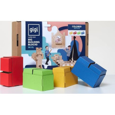 Gigi Bloks XL Размер 96 Цветные штабелируемые и блокируемые большие строительные блоки Дети Прочные блоки с зажимами и легко собираемые строител