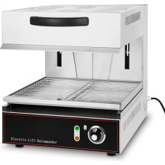 VERTES Salamander Grill with Lift, Adjustable 0-300 °C, 2800 Watt Gastronomy Oven for Baking, Gratinating, Caramelising and Keeping Food Warm, Stainless Steel Casing, Multi Grill