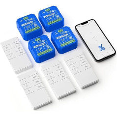 YOMOGI Набор из 4 WiFi выключателей рольставней с RF пультом дистанционного управления, управление в процентах, WiFi таймер рольставней для рольст