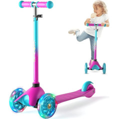 Детский самокат XJD для детей 2-5 лет 3 LED колеса Kickboard Lockable Direction Детский самокат Регулируемая высота руля Легкий Грузоподъемность до 50 кг