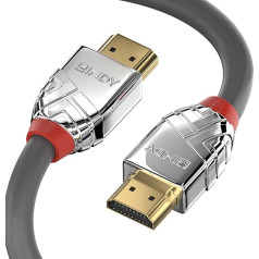 LINDY 37876 10 м Стандартный HDMI кабель, Chromo Line - серый