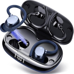 Спортивные наушники Tukio Bluetooth, беспроводной Bluetooth 5.3, 80 часов работы с глубоким басом, наушники-вкладыши с 4 микрофонами для шумоподавления ENC
