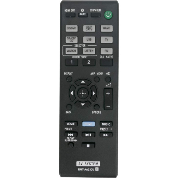VINABTY Замена пульта дистанционного управления для Sony STR-DN1070 STR-DN1080 AV-ресивер RMT-AA230U