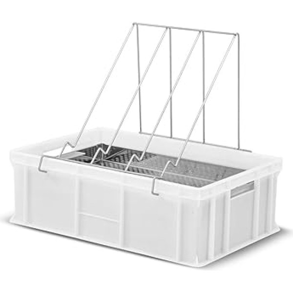 LYSON Пластиковый лоток для сбора мусора с ситечком из нержавеющей стали и универсальной подставкой для рамок из нержавеющей стали Пчеловод