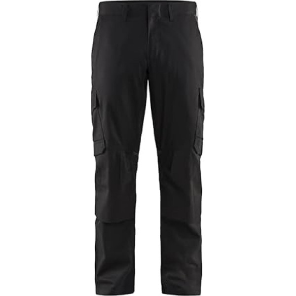 Blaklader 144818329998C154 Рабочие брюки из промышленного стретча с карманами на коленях, черный/темно-серый, размер C154