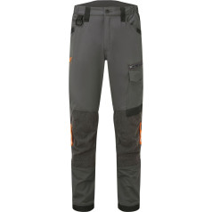 Portwest EV441 Herren Slim Fit Arbeitshose - Stretch Stoff Workwear Utility Sicherheitshose mit Cargo- und Kniepolstertaschen, Metallgrau, 36