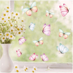 Wandtattoo Loft Window Sticker, Spring Easter Butterflies, Pack of 25 Spring Window Decoration Set - Reusable Window Stickers
