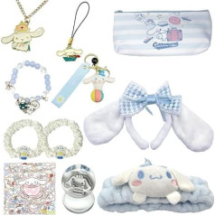 Подарочный набор Cinnamoro Cinnamoroll, браслет Sanrio, брелок Cinnamoroll, браслет Cinnamoroll, ожерелье Cinnamoroll, наклейки Cinnamoroll