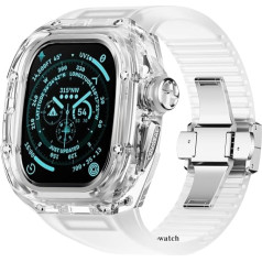 OTGKF 49 мм роскошный прозрачный кристалл чехол резиновый ремешок для часов застежка-бабочка DIY модификации комплект для Apple Watch Ultra 2 8 серии ча