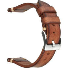 Berfine Ретро ручной работы воловьей кожи ремешок для часов, быстро освободить Винтаж кожаный ремешок для часов с пряжкой из нержавеющей стал