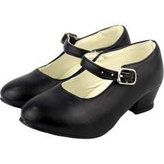 Фламенко Sevillana Обувь для танцев Женщины Девушки Красный с черными точками