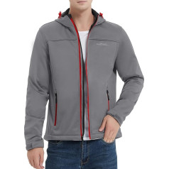 ATLASLAVA Softshell куртка для мужчин переход куртка теплый флис с подкладкой открытый куртка поход куртка ветрозащитный с капюшоном для походов