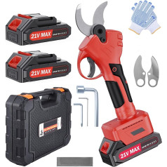 Сучкорез аккумуляторный XIAZIR 40 мм, с 2 батареями 21 В 2000 мАч и набором сменных лезвий, электрические садовые ножницы, электрические ножницы