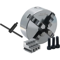 Drehlager Neues K12-Drehfutter mit 4 Backen, selfbstzentrierend, manuell, K12-80, K12-100, K12-125, K12-130, K12-160, mit Zubehör for Drehmaschinen (Size:K12-130)