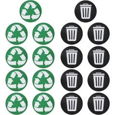 Наклейки на мусорные контейнеры для наружного и внутреннего использования, 18 наклеек на мусорные контейнеры, виниловые наклейки на мусорн