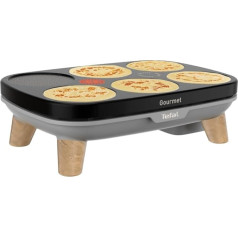Tefal Crêpier Gourmet PY901BF1 Электрическая кастрюля для блинов 6 мест с антипригарным покрытием Легкое хранение Термоспот
