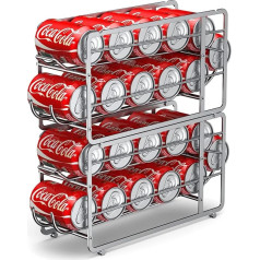 2 яруса рулонов в холодильнике, дозатор для банок, держатель для банок с содовой для холодильника, набор органайзеров для холодильника, для 