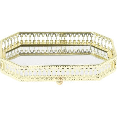 Зеркальный поднос, прямоугольный металлический поднос для духов, стеклянные подносы, поднос для свечей, поднос для сервировки, декоративн