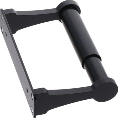 Upluckey Toilettenpapierhalter zur Wandmontage, mattschwarz, robuster Toilettenpapierhalter mit federbelasteter Rolle