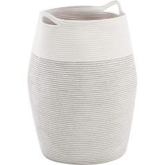 YOUDENOVA Плетеная корзина для хранения игрушек с ручкой из хлопка ручной работы (105 л, серый)