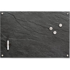 Доска для заметок Zeller Slate, стекло, древесный уголь, ок. 60 x 40 см