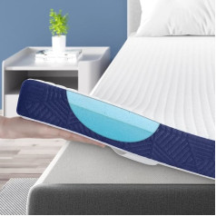 BedStory Topper 140 x 200 см, высота 7,5 см Матрас Topper из гелевой пены с памятью, H2 H3 Матрас Topper со съемным чехлом для матраса Box Spring Кровать Диван-кровать