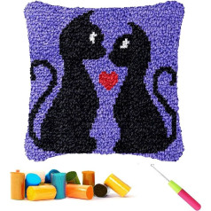 Latch крючок комплект для взрослых подушки начинающих крышка вязание крючком животных ремесло комплекты предварительно печатных холст шерс