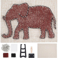 DIY Walking Elephant String Art Kit for Beginners 3D Animal String Art Craft Set for Adults, Craft Set with Instructions, Unique Gifts for Women for Wall Decoration Home