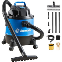 Vacmaster VQ1220PF Многоцелевой промышленный пылесос для дома, гаража, автомобиля с картриджным фильтром, флисовым мешком, 1250 Вт