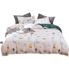Детский комплект постельного белья с динозаврами, милый пододеяльник с мультяшными животными для девочек, постельное белье с динозаврами 