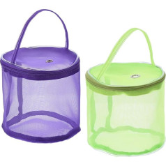PATIKIL пряжи мешок для хранения 2 Pack портативный вязание крючком сумка чехол мяч держатель сетка организатор вязание мешок для шитья ремесла 