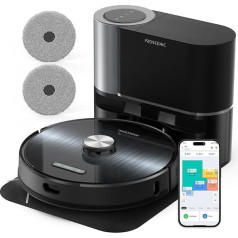 Proscenic M9 Робот-пылесос с всасывающей станцией 4500Pa лазерная навигация Робот-пылесос с функцией швабры, двойное вращение швабры всасывание и 