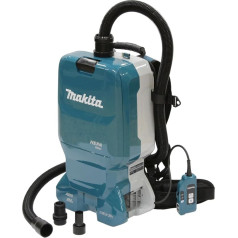 Makita DVC665ZU Пылесос ранцевый 2 x 18 В с Bluetooth (без аккумулятора, без зарядного устройства), синий