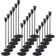 Набор из 18 черных держателей для свечей - конические свечи, винтажные держатели для свечей - для свечей диаметром 3/4 дюйма, светодиодные све