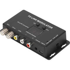 ASHATA UHF модулятор TM70 UHF TV Link Modulator AV to RF Converter IR Extender with Channel Display Support PAL/NTSC with USB Charging Cable for PC Laptop Xbox PS4 PS3 TV STB VHS VCR Camera DVD