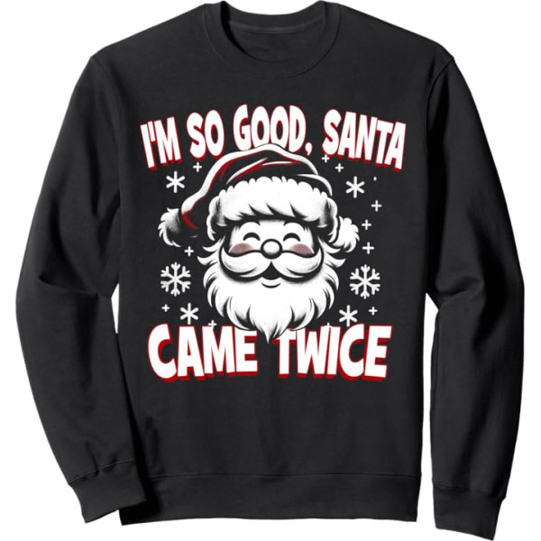 Я так хорош, что дер Weihnachtsmann zweimal kam Толстовка, черный