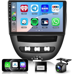 6G+128G беспроводной Carplay автомобильное радио для Peugeot 107/Citroen C1/Toyota Aygo с 10.1 дюймов IPS сенсорный экран, podofo Android 13 радио, 8 ядра, Android Car/BT/WiFi/Mirror Link/GPS/