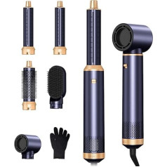 Фен-щетка Air Styler Round Brush 5 в 1, утюжок для завивки волос с воздушной струей, 3 температурных режима, фен-щетка 1000 Вт, придает волосам объем, выпря