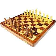 Шахматный набор StonKraft Handmade Premium wood 46 x 46 см - Складной набор из розового дерева с дополнительным ферзем