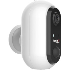 Beghelli - наружная WiFi камера Full HD, камера наблюдения с датчиком движения, ночное видение, широкоугольный объектив 130°, Dom-e, совместима с Alexa и Google