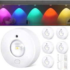 WUYOR Перезаряжаемые RGB светодиодные прожекторы батареи с пультом дистанционного управления, изменение цвета кабинета освещение светодиодн