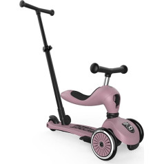 Scoot & Ride Highwaykick 1 Push and Go Kickboard with Seat Детский самокат 2-в-1 Balance Bike с рулем от 1 2 лет Растет вместе с ребенком Регулируемая высота Без инструментов