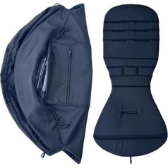 Комплект сменных аксессуаров для колясок: навесы и подушки, совместимые с колясками YOYO 2 и YOYO+, двухслойная водонепроницаемая ткань (черный)