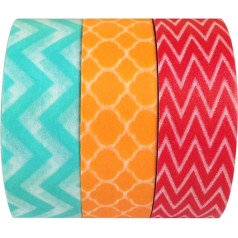 allydrew Popsicle Pzazz Japanese Washi Tape (набор из 3), длина 10 м x ширина 15 мм