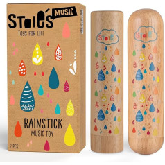 Деревянные палочки для дождя Stoie's 2 Pack - успокаивающий звук - обучение - развитие ритма и координации
