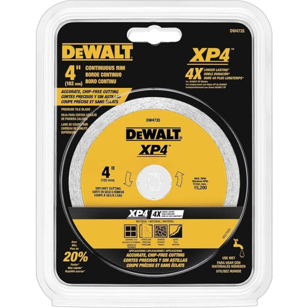 dw4735 4-Zoll von dewalt .060-inch Wet/Dry XP4 porclean und Tile Klinge