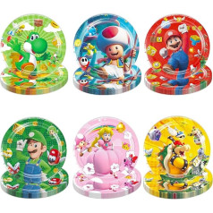 DreamJing Mario Party Plates 60 Pieces Mario Paper Plates Dinner Plates 9 Inch Kids Mario Birthday Party Plates Supplies