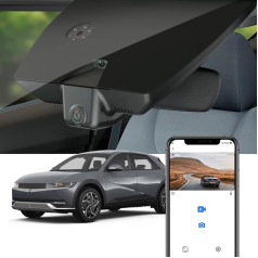 Fitcamx Dashcam 4K Совместимость с Hyundai IONIQ 5 2022 2023 2024 SEL Limited (с автоматическим затемнением), OEM автомобильная камера UHD видео 2160P WiFi, ночное видение, за