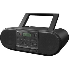 Panasonic RX-D552E-K CD Boom Box Цифровое радио DAB+, FM, CD-плеер, USB, Bluetooth, питание от сети и батареек, черный