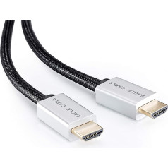 inakustik - 10012150 - Deluxe High Speed HDMI 2.0b Cable with Ethernet | Transmits Ultra HD Signals | 15.00m in Black | 2160p - 4K @ 50/60Hz - ARC - HDR Support - HD Audio